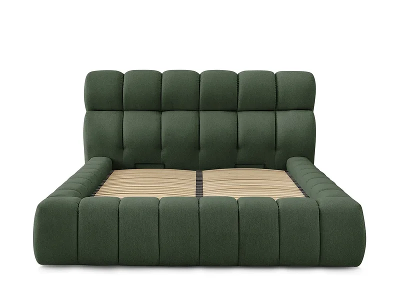 Kastenbett BOBOCHIC MONT-BLANC 160x200cm stoff grün