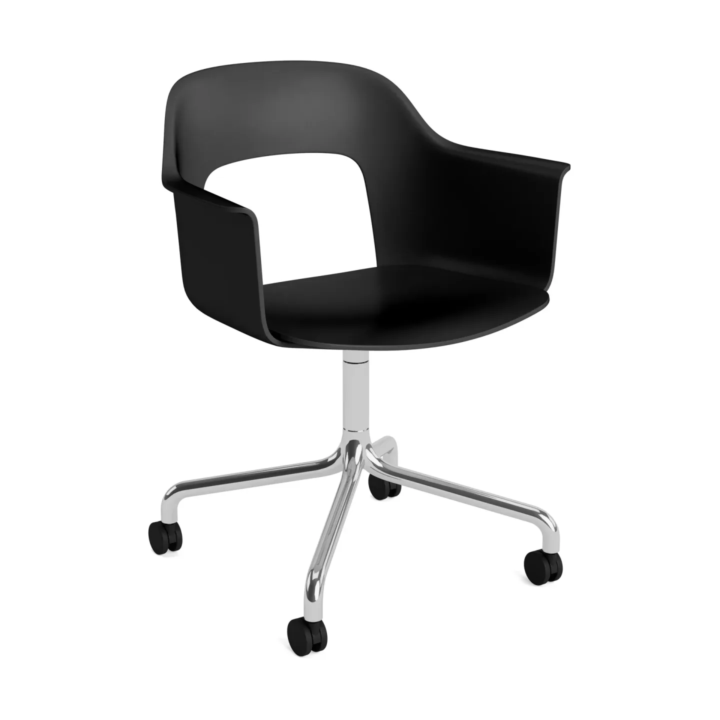 HAY Layout Armchair 261 Stuhl Black-polerad aluminium