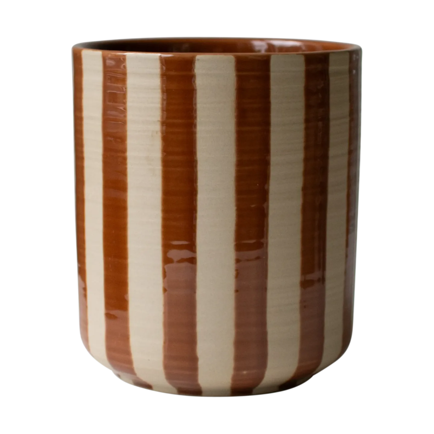 DBKD Line kruka Ø14x16 cm Stripe nougat