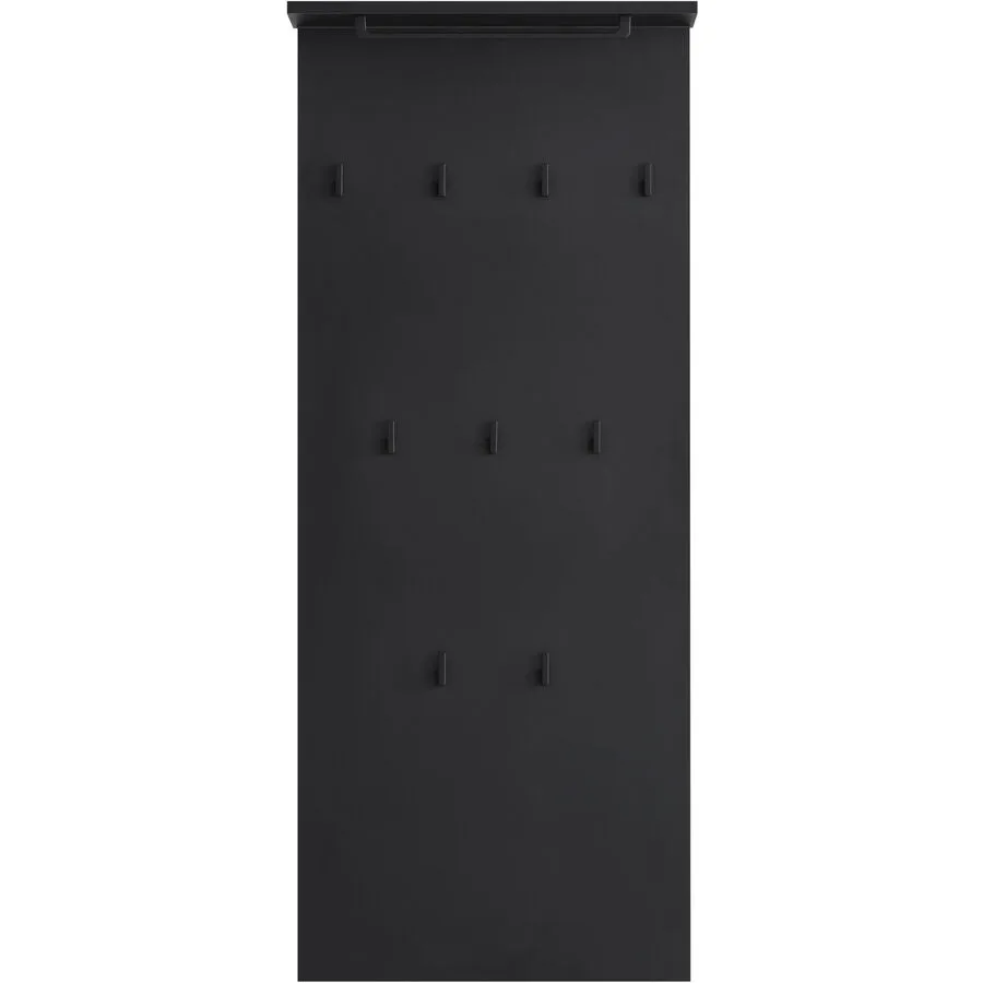 Garderobenpaneel Janine schwarz matt Holzwerkstoff B 50 cm T 20.9 cm H 120.6 cm