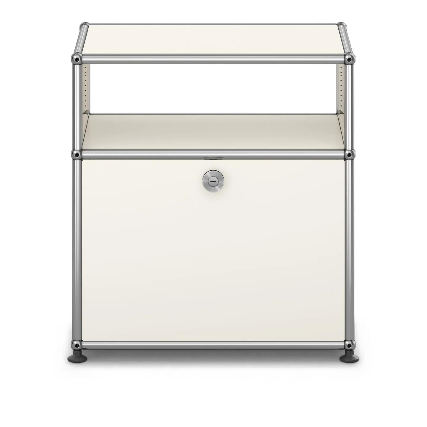 USM - USM Haller Bedside Table M55 Pure White - Sängbord - Fritz Haller & Paul Schärer - Vit - Metall