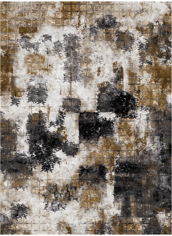 Wilton-teppe - Flores (svart/brun/hvit) (Størrelse: 160 x 230 cm)