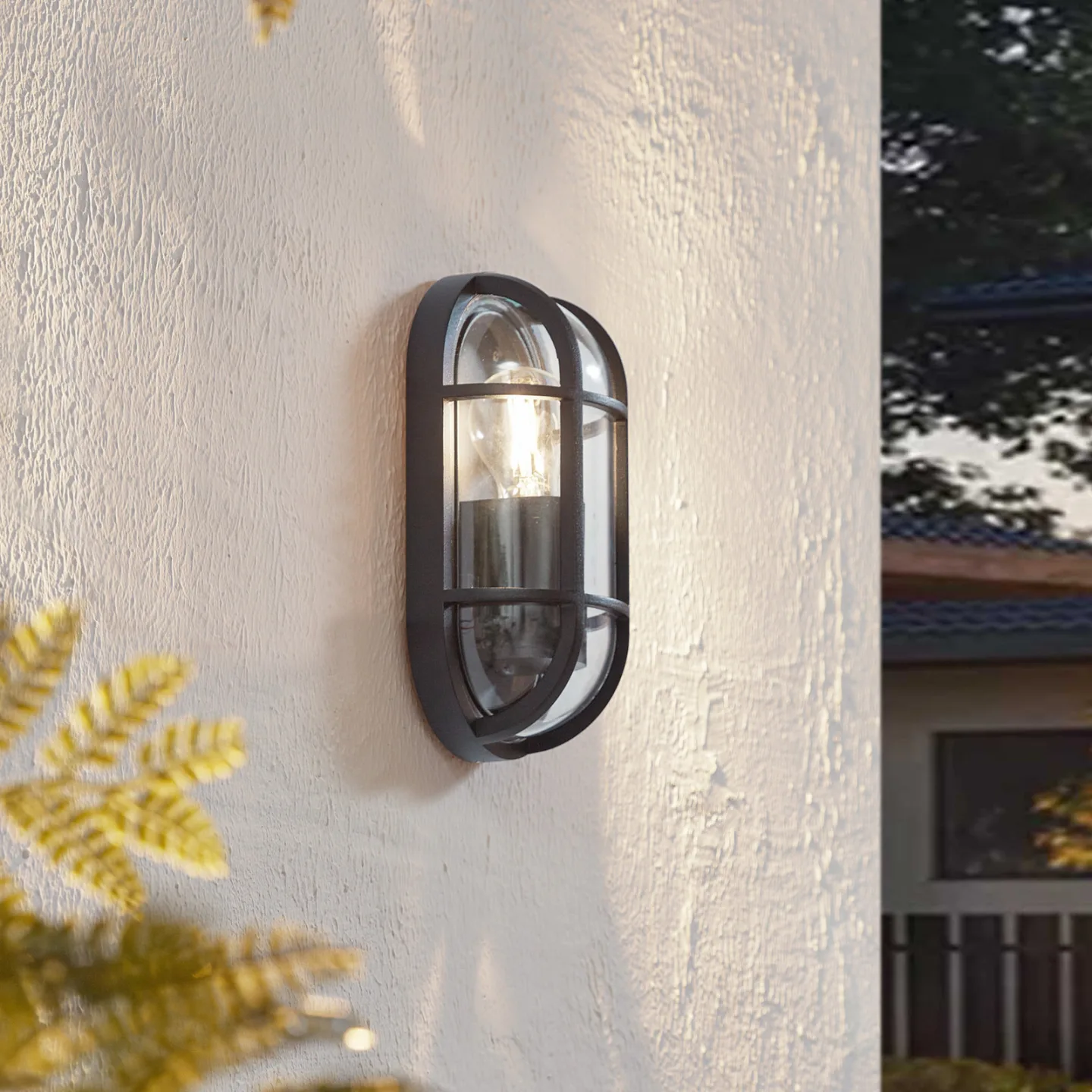 Serine Udendørs Væglampe H27,1 Sort - Lucande - Altan - Aluminium - Plafond
