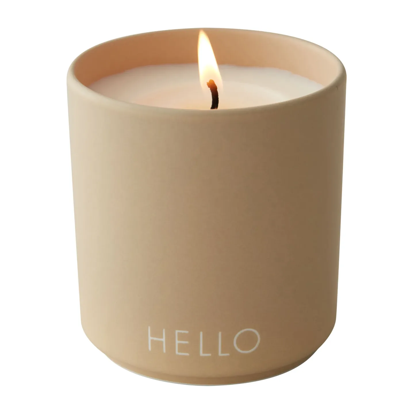 Design Letters Design Letters Duftkerze Ø8cm Hello-beige