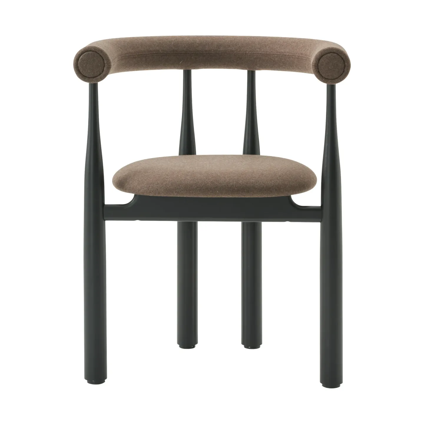 New Works Bukowski karmstol klädd Black, Wooly Plus 1008