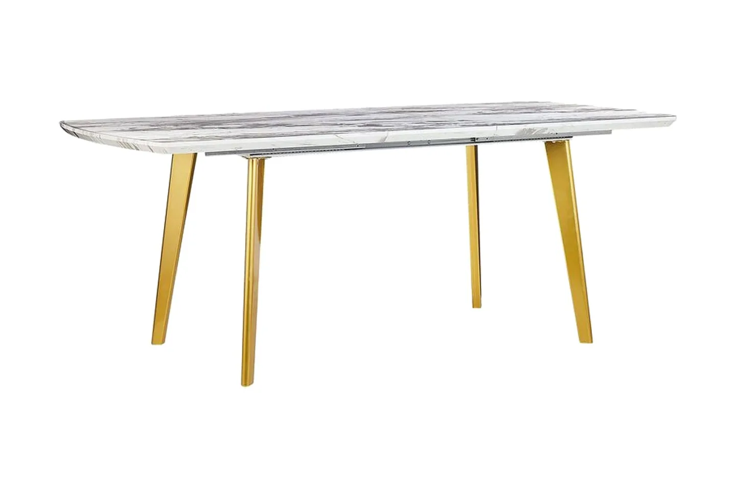 Mosby Matbord 200 cm Hopfällbart - Vit/Guld