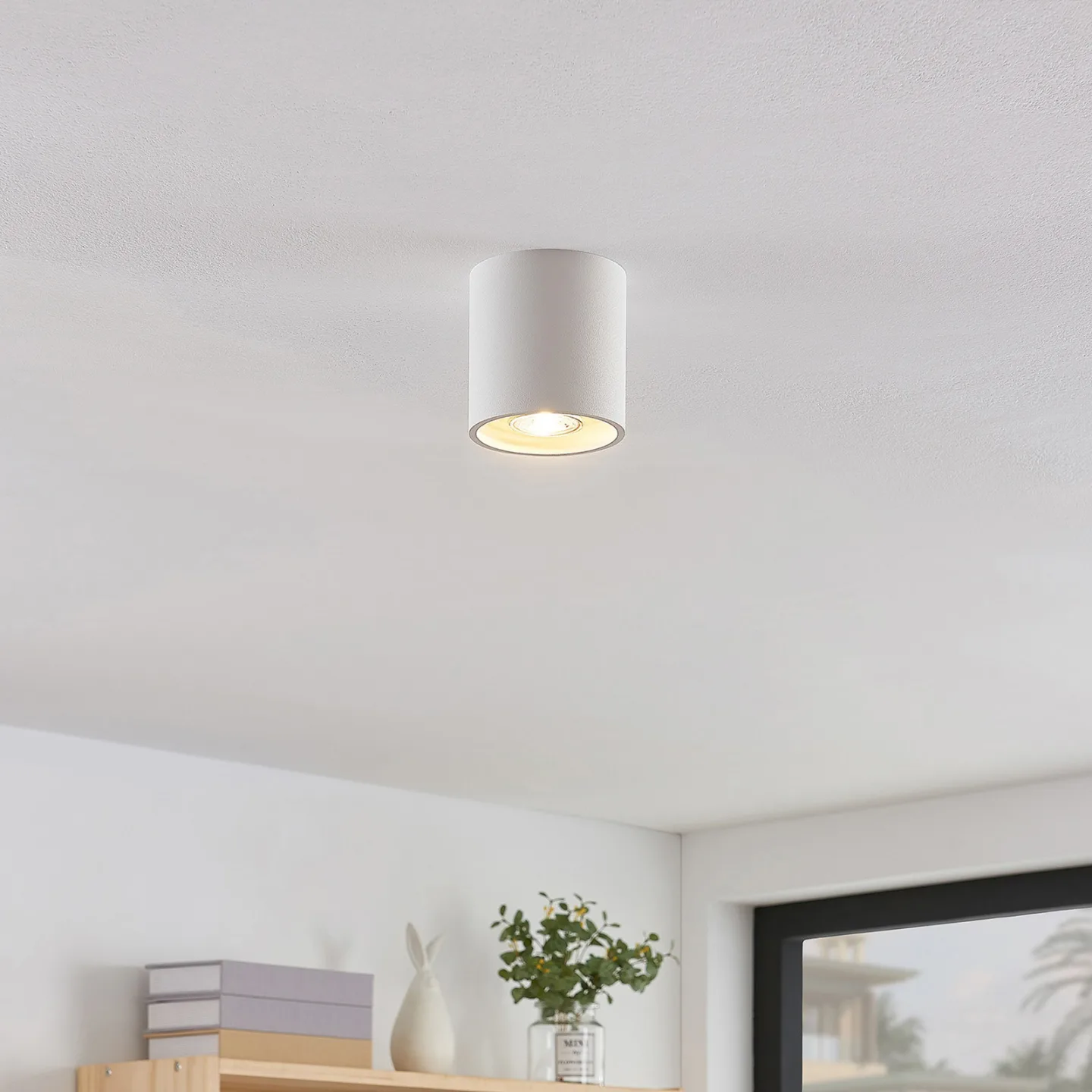 Parvin Round Spotlight White - Lindby - Wohnzimmer - Modern - Metall - Rund