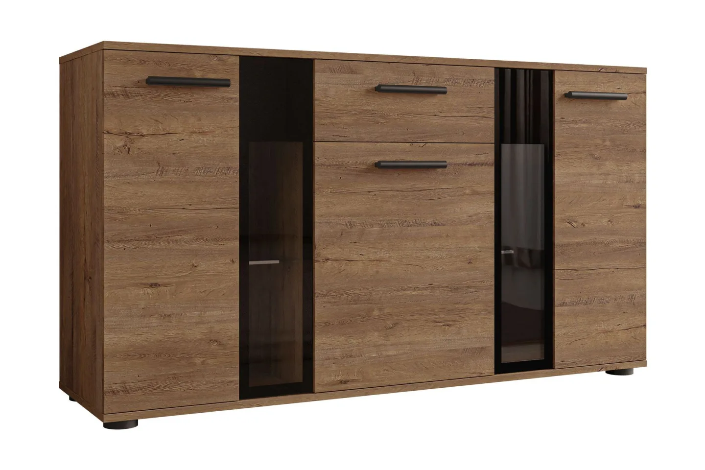 Deardorf Komoda 140 cm - Trä/natur/Vit