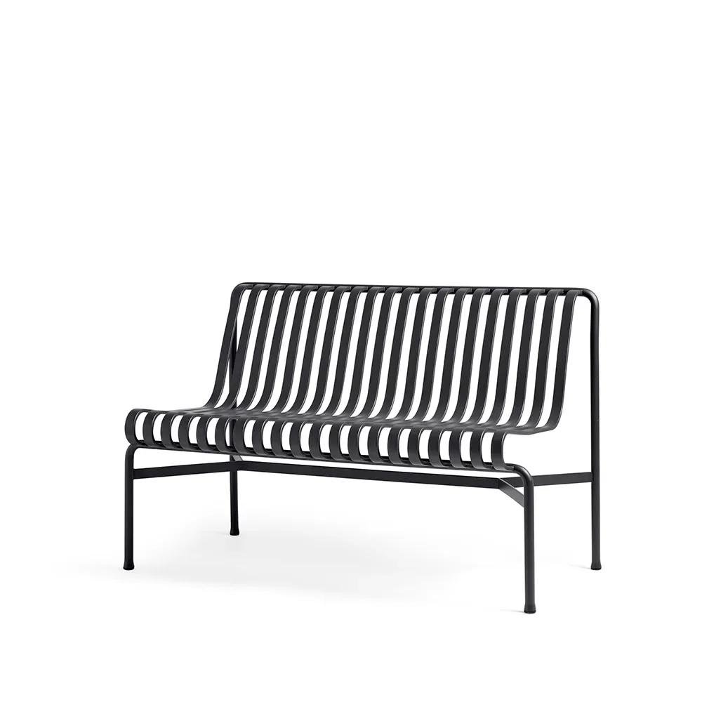 HAY Palissade Dining bänk utan armstöd Anthracite
