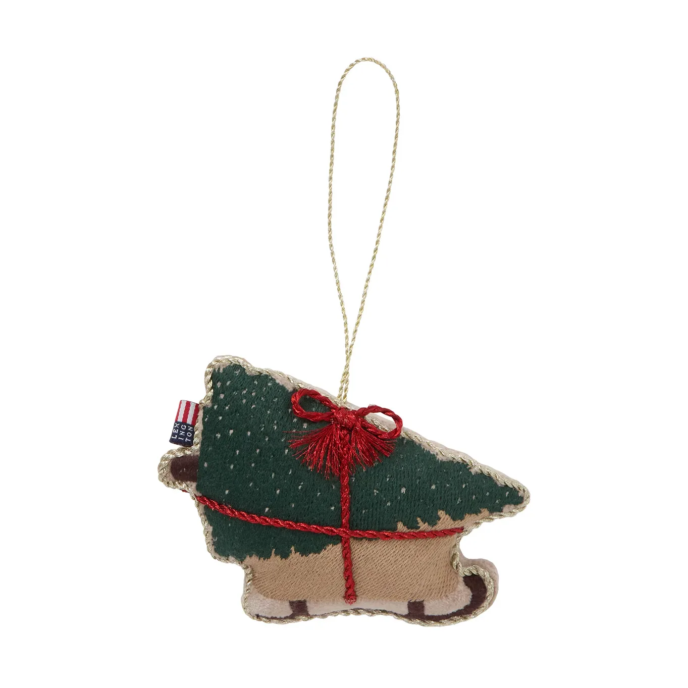 Lexington Dog sleigh ekologisk bomull julhänge Multi