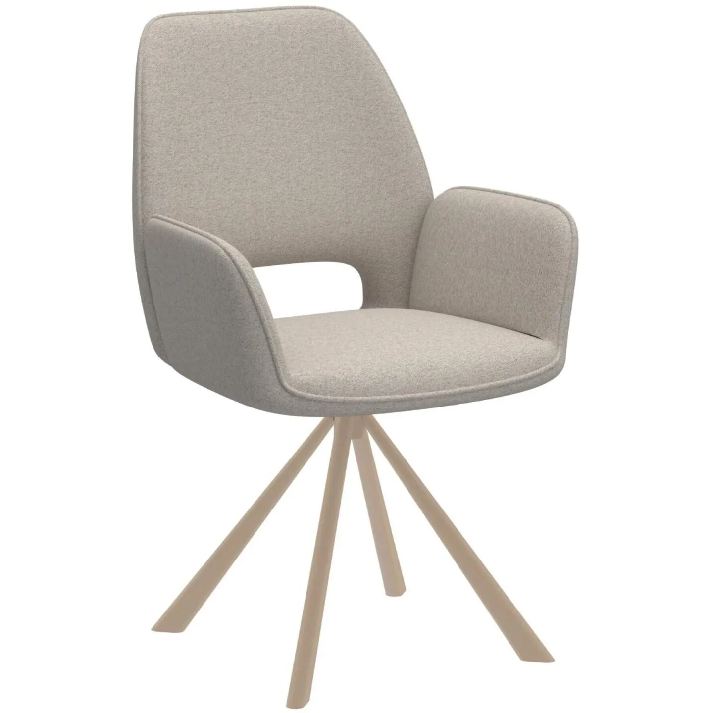 AC Design Furniture Stuhl AC Design Beige Textil - Stuhl