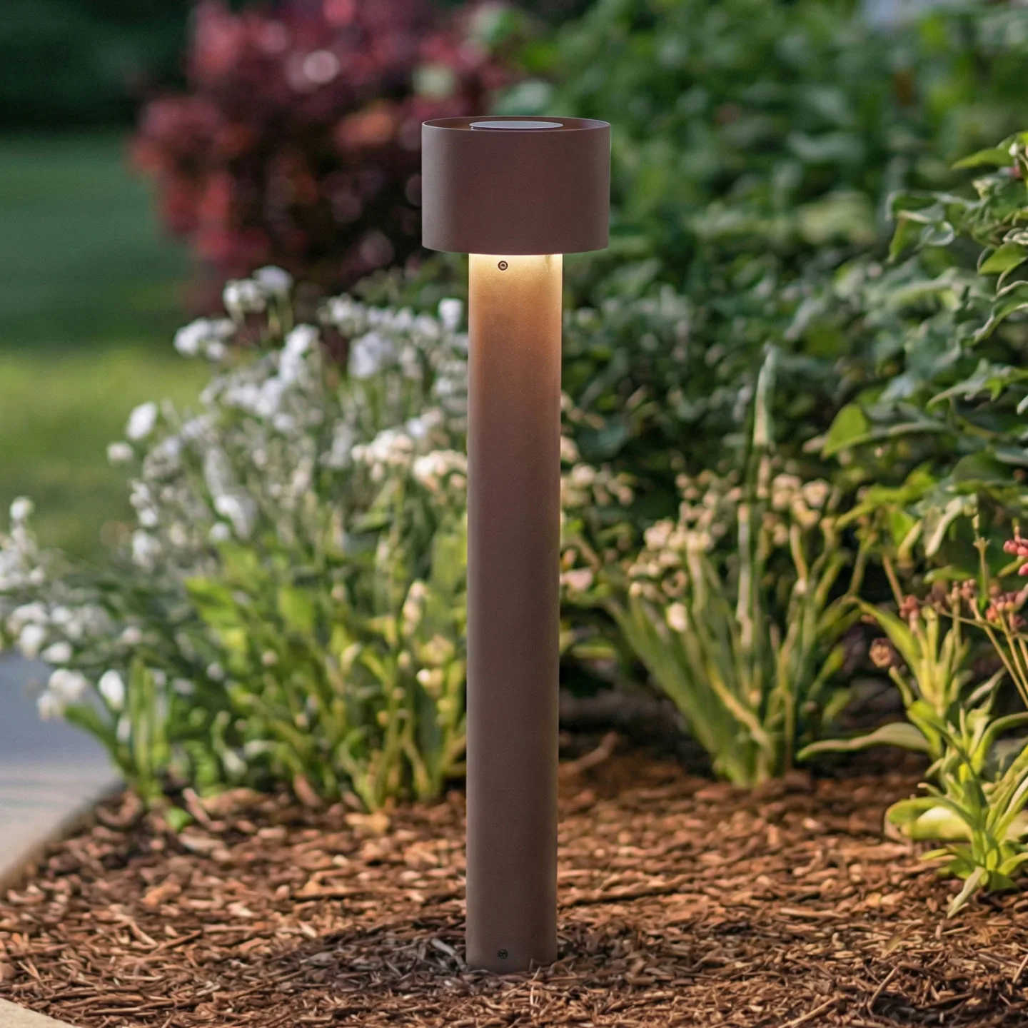 Milten LED-väglampa, rostfärgad, IP65, höjd 65 cm - Arcchio - Terrass - Modern - Aluminium - Med en ljuskälla
