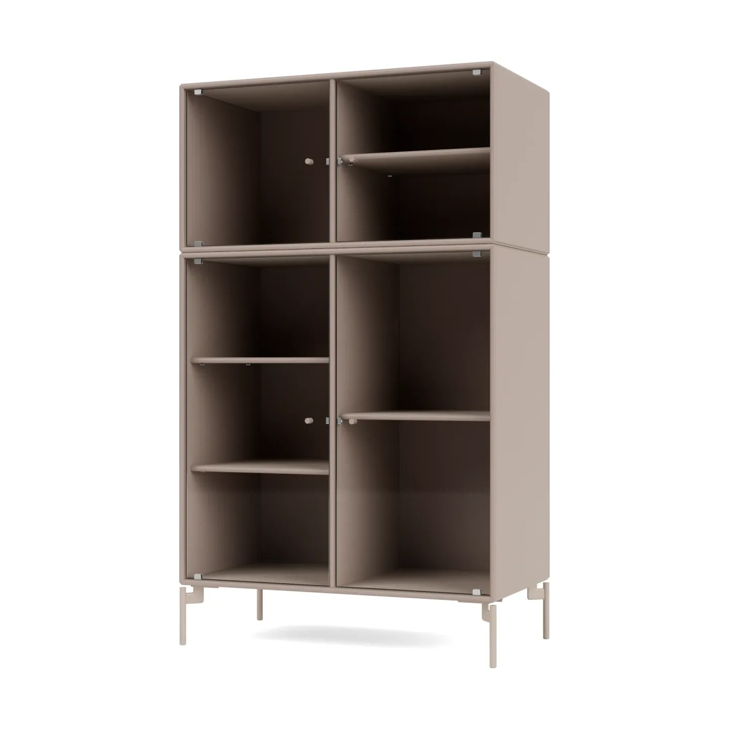 Montana Ripple III Vitrinenschrank 69,6x117,6x38 cm Mushroom-Beine mushroom
