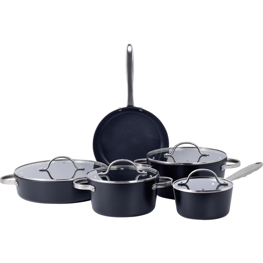 Kasserolle Nonna Schwarz Aluminium - Farbe: schwarz matt