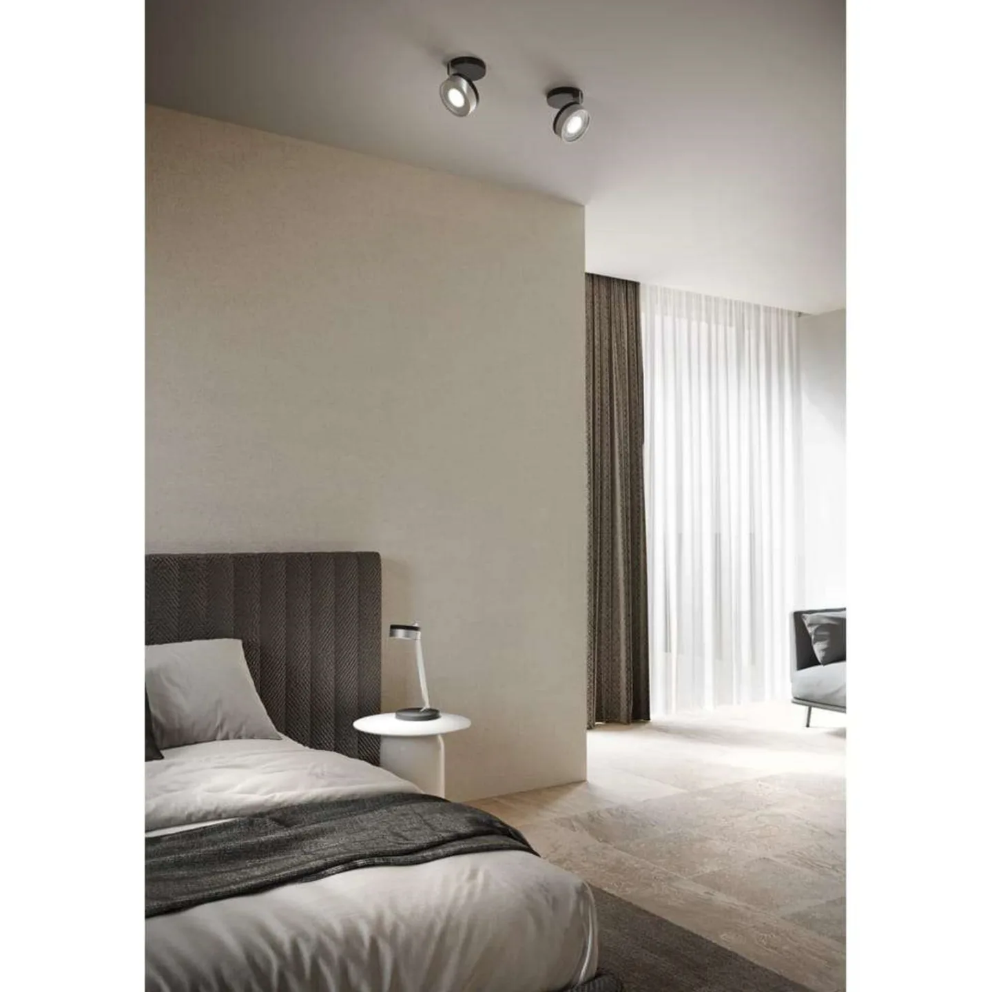 Blade C1 Slim Deckenstrahler, schwarz/silber - Light-Point - Wohnzimmer - Aluminium