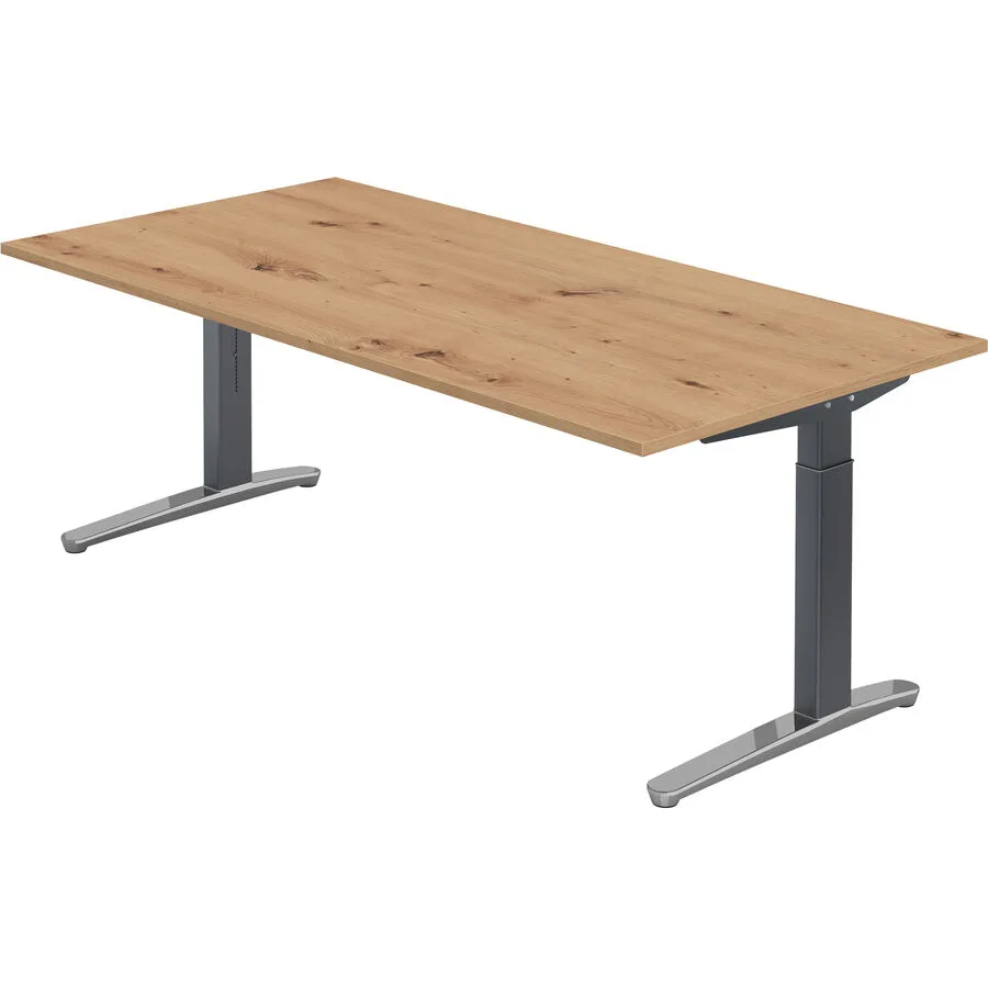 Schreibtisch Office Asteiche Holzwerkstoff B 200 T 100 cm