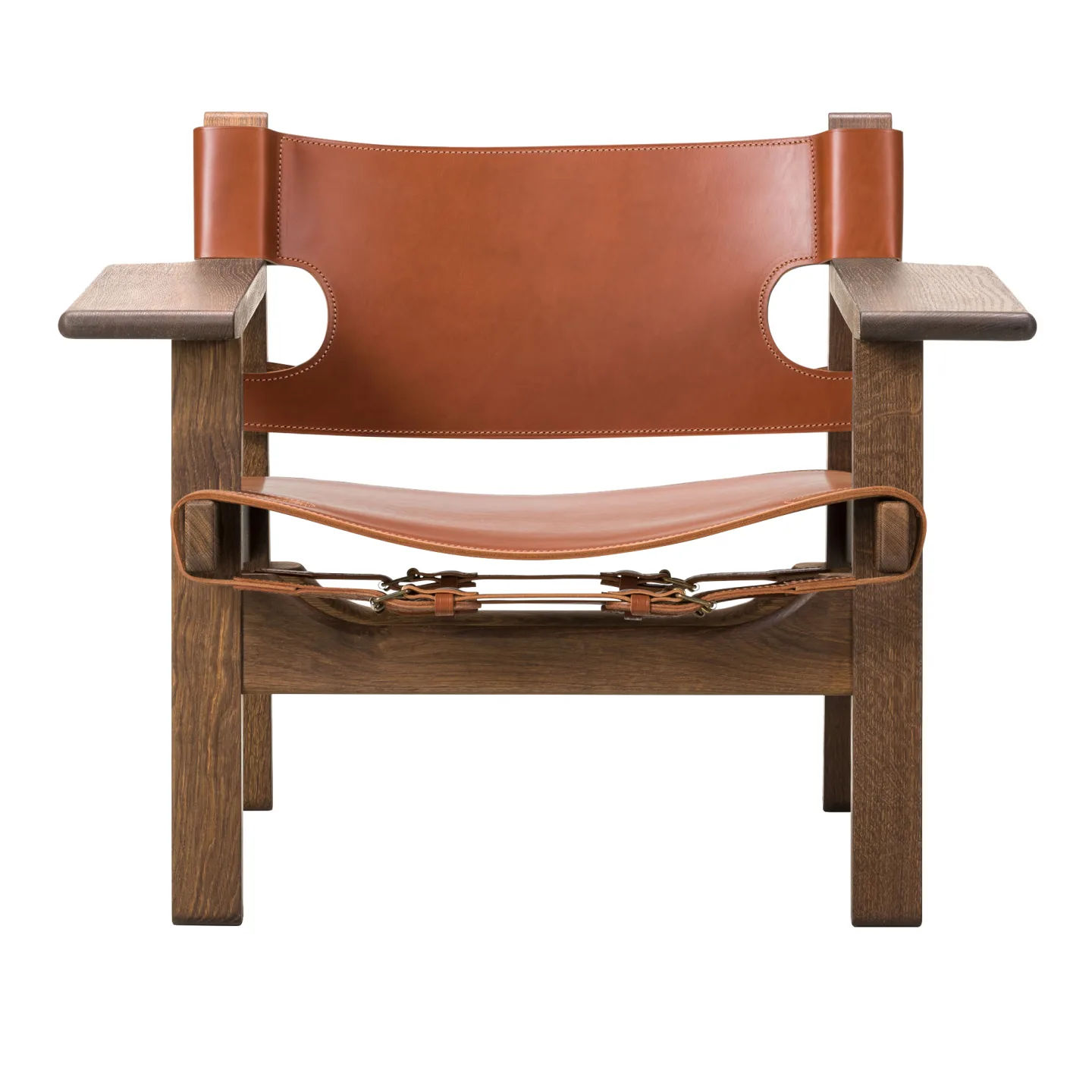 Fredericia Furniture - The Spanish Chair, Rökt ek, Cognac läder - Fåtöljer - Børge Mogensen - Brun - Läder/Trä