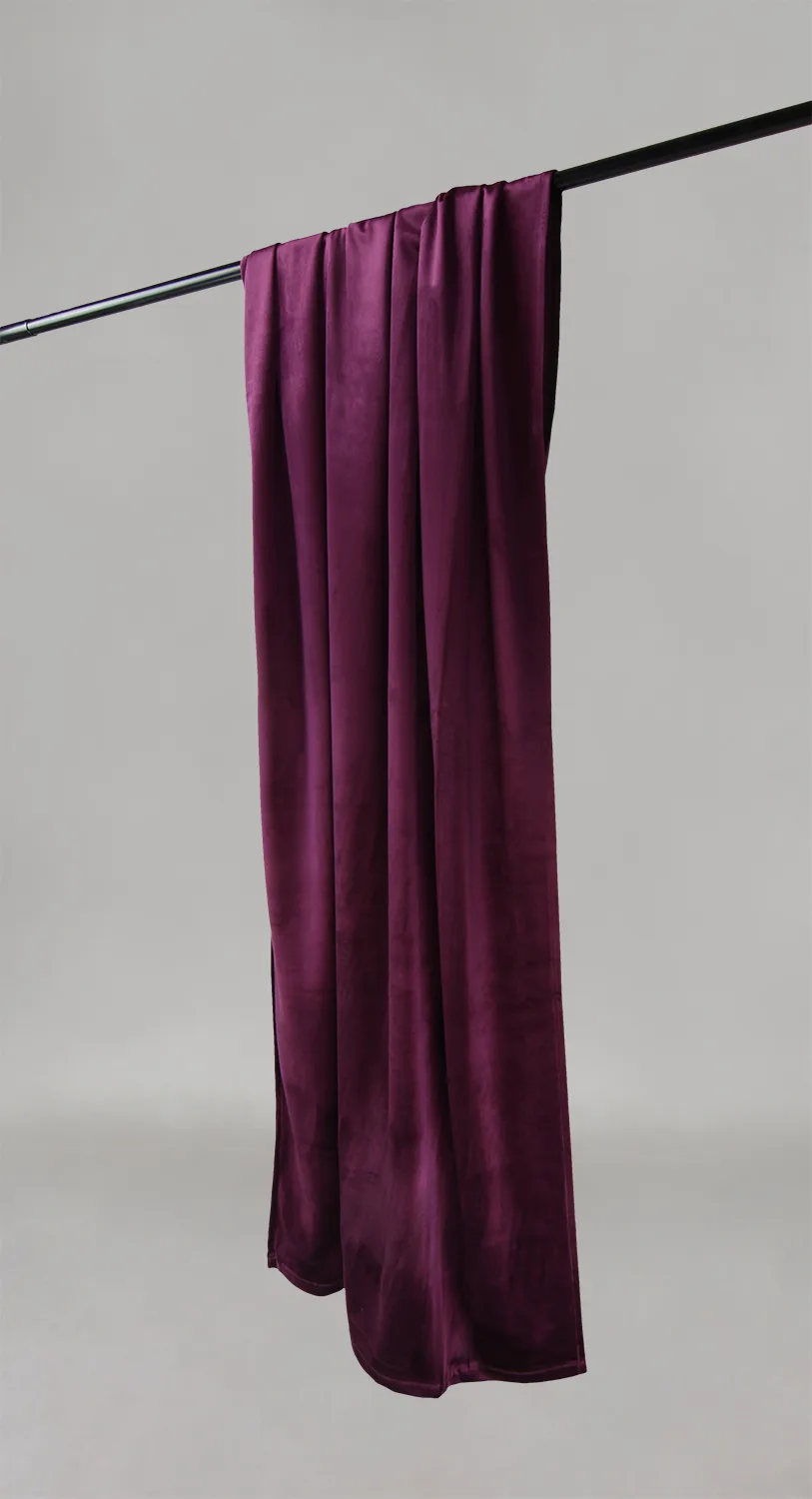 Gardiner - Fløyelsgardiner Marlyn (mørklilla) (Størrelse: 130 x 250 cm)