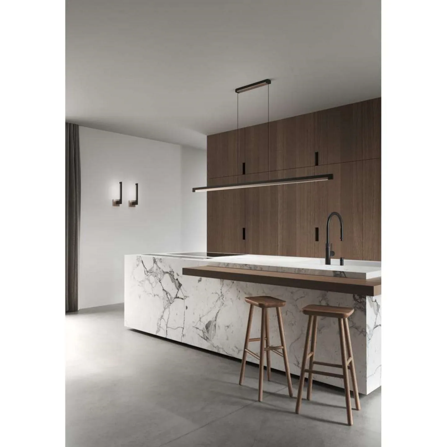 Inlay W2 Linear vegglampe svart/gull 16,9 cm - Light-Point - Stue - Aluminium