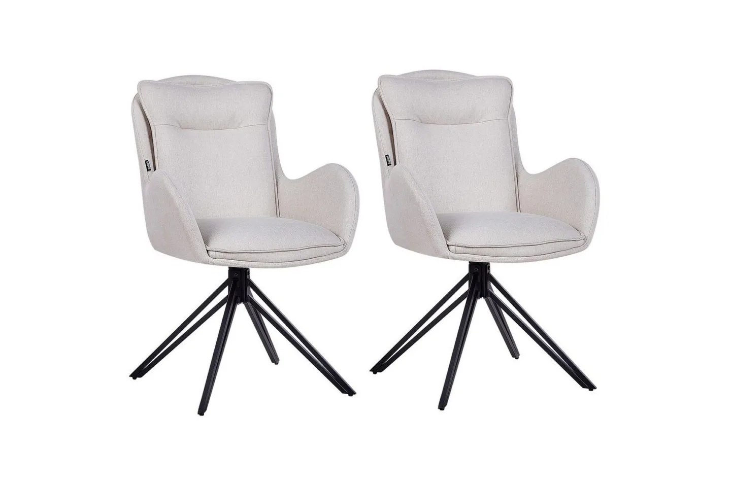 Matsalsstol Avelar set om 2 Beige-Svart - Beige-Svart