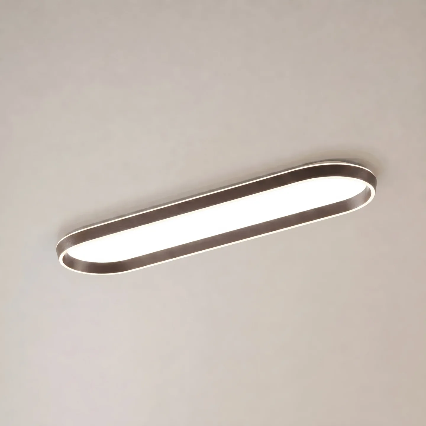 Rylan LED-Deckenleuchte, braun, 112 cm, CCT dimmbar - Lucande - Wohnzimmer - Modern - Metall - Eckig