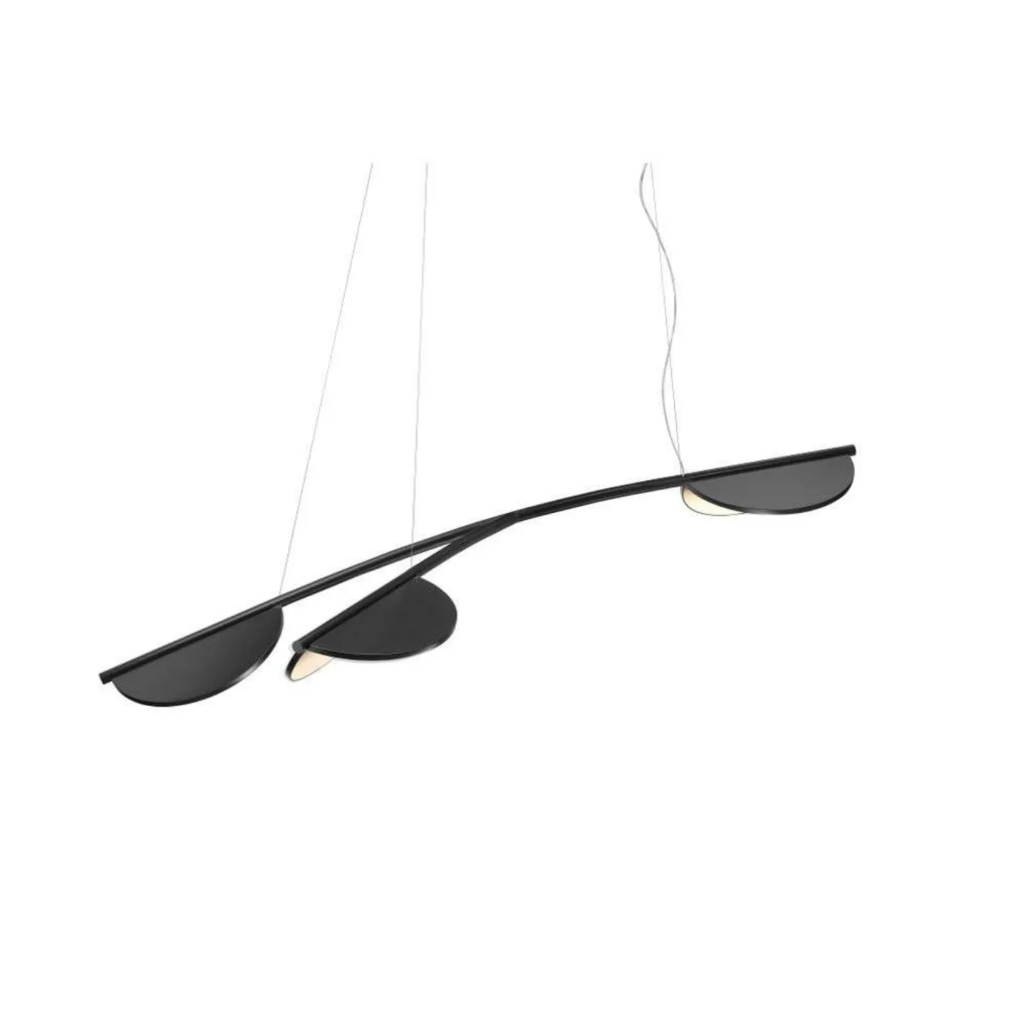Almendra S3 Y Short Pendelleuchte Anthracite - Flos - Wohnzimmer - Aluminium