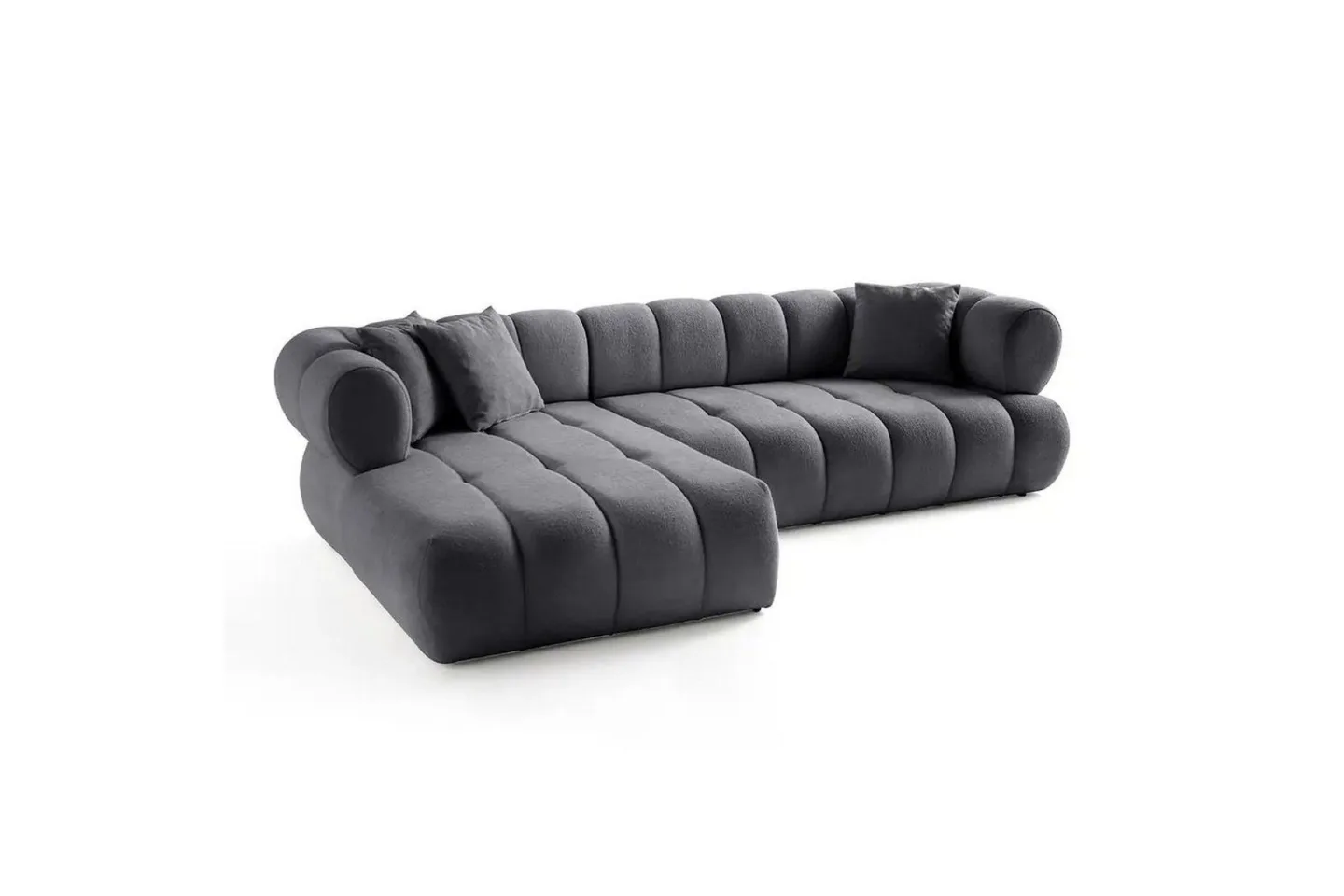 Mississauga Soffa med Divan 3-sits - Mörkgrå