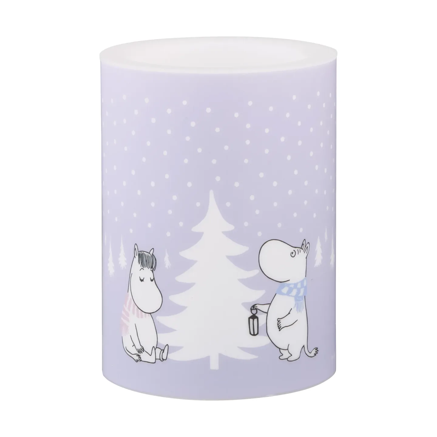 Muurla Mumin blockljus LED 10 cm Snowfall