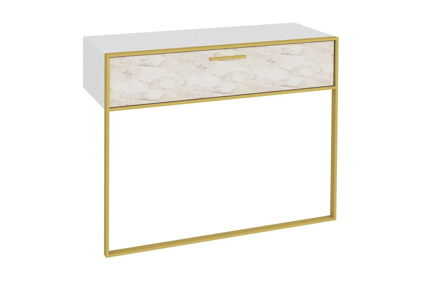Bascle Sideboard 90 cm - Guld|Vit