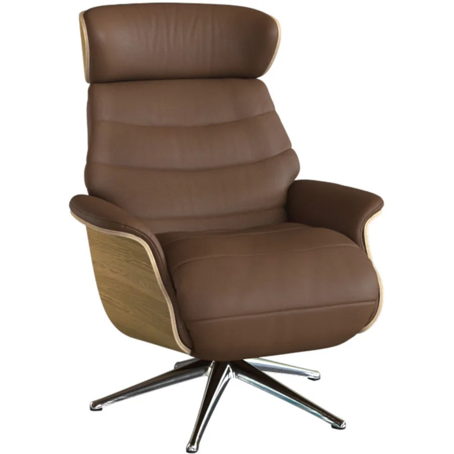 Relaxsessel Cam cognac Leder T 88 B 83 H 113 cm
