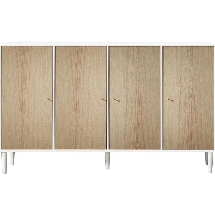 Sideboard Mister Weiss, Natur Spanplatte Eiche Nachbildung B 136 H 83 cm