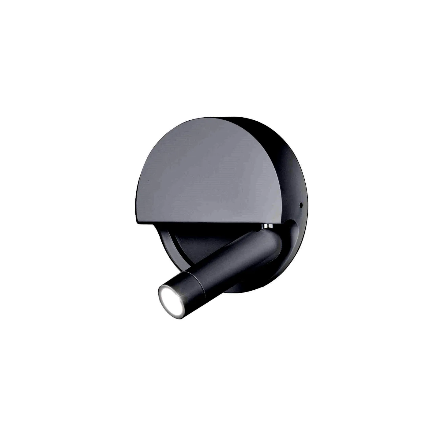 Marset - Ledtube R Right - Matt Black - Sänglampor - Daniel López - Svart - Metall/Plast