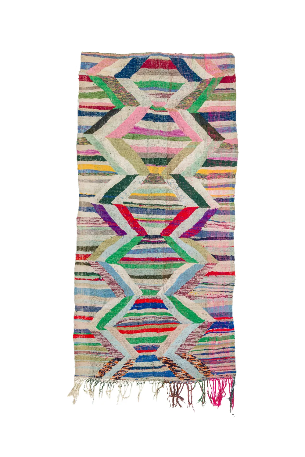 Marokkansk Boucherouite-teppe 145 x 295 cm (Størrelse: 145 x 295 cm)