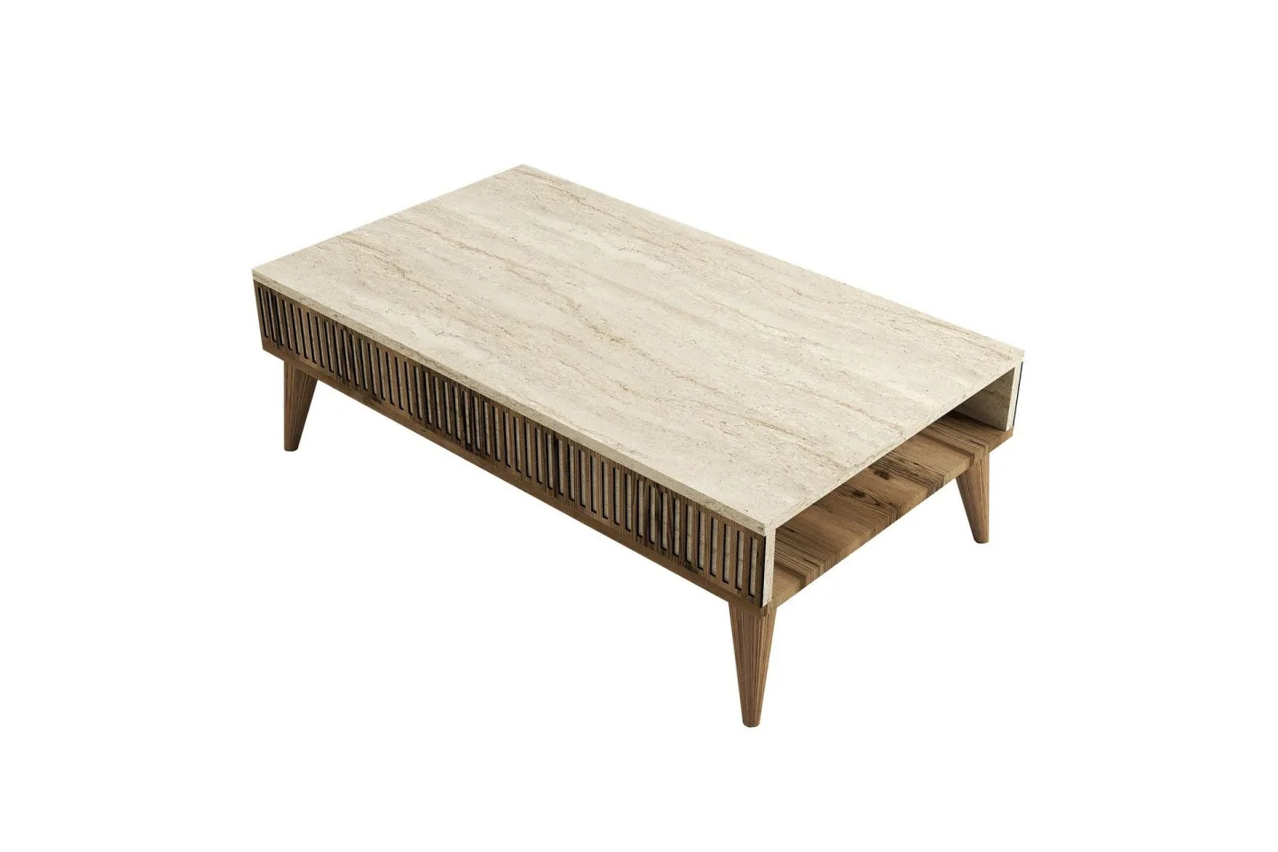 Lissione Soffbord 105 cm - Valnöt/Beige