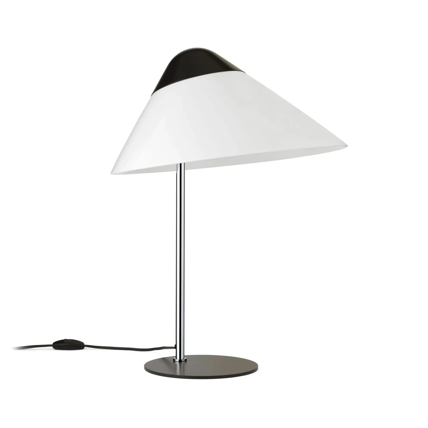 Carl Hansen & Søn HJW02 Opala bordslampa Midi Black-chrome