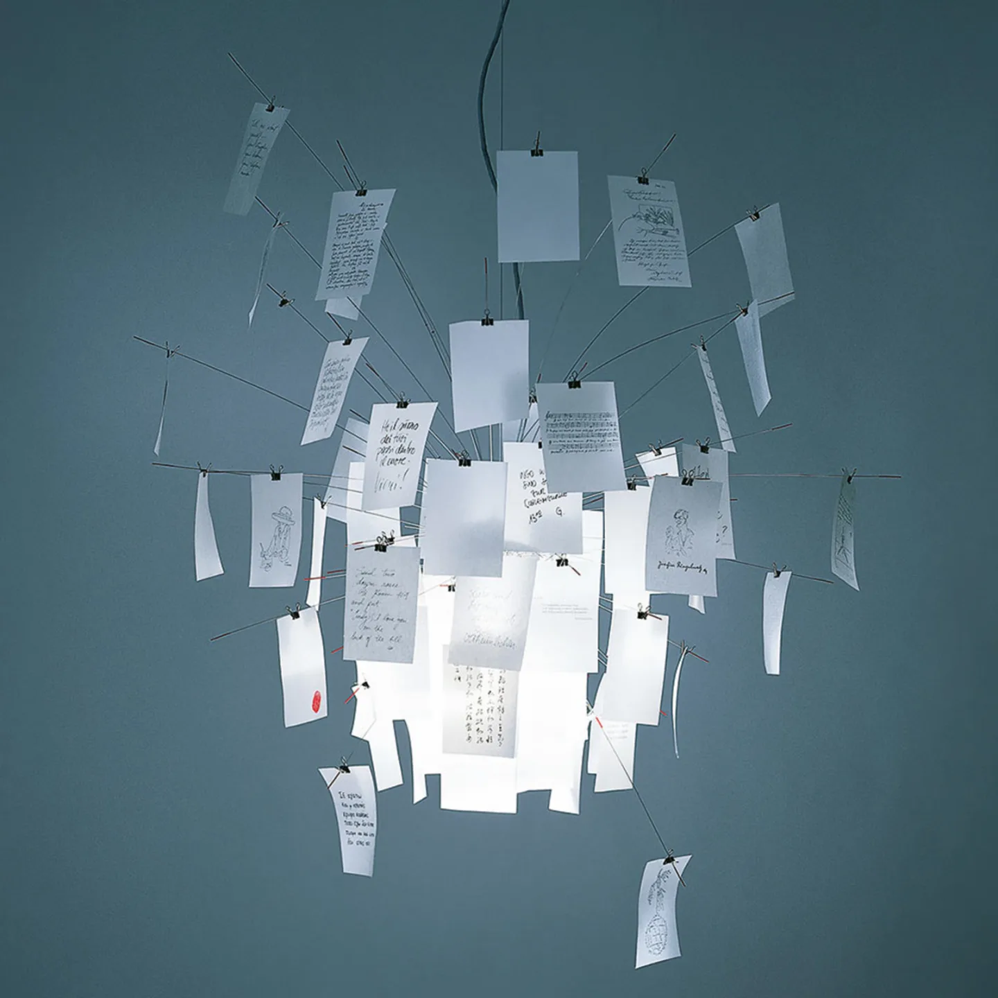Zettel'z lampe 6 pendellampe Ø80cm - Ingo Maurer Zettel'z 6 - Stue - Papir / kartong