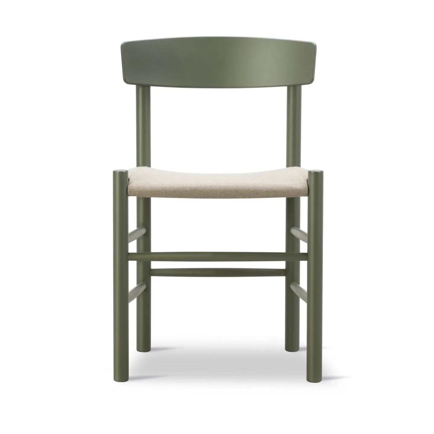 Fredericia Furniture J39 Stuhl Khaki green-natur Canvas