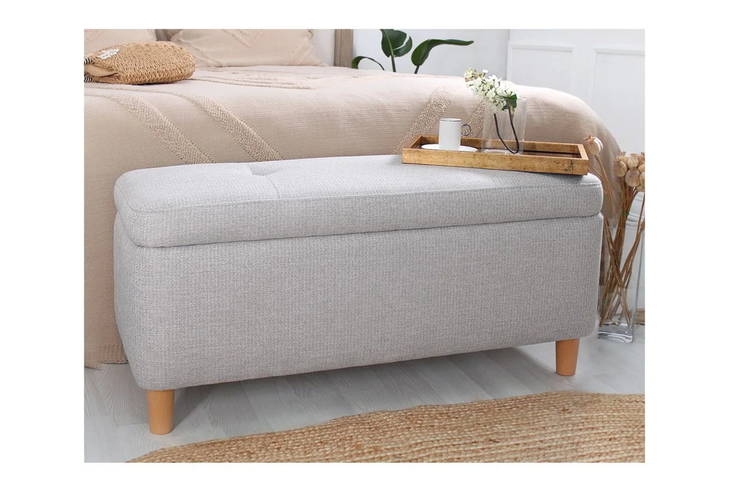 Mansi Sittpuff 100 cm - Ljusgrå