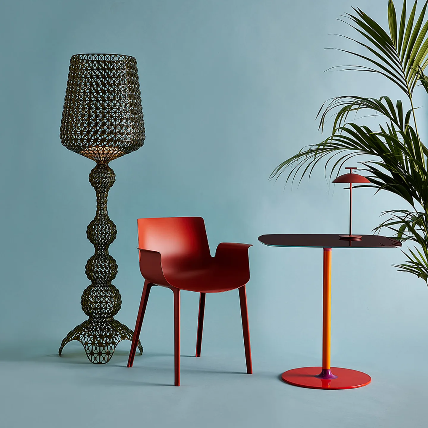 Kabuki Golvlampa Svart - Kartell - Vardagsrum - Design - Plast - Med lampskärm