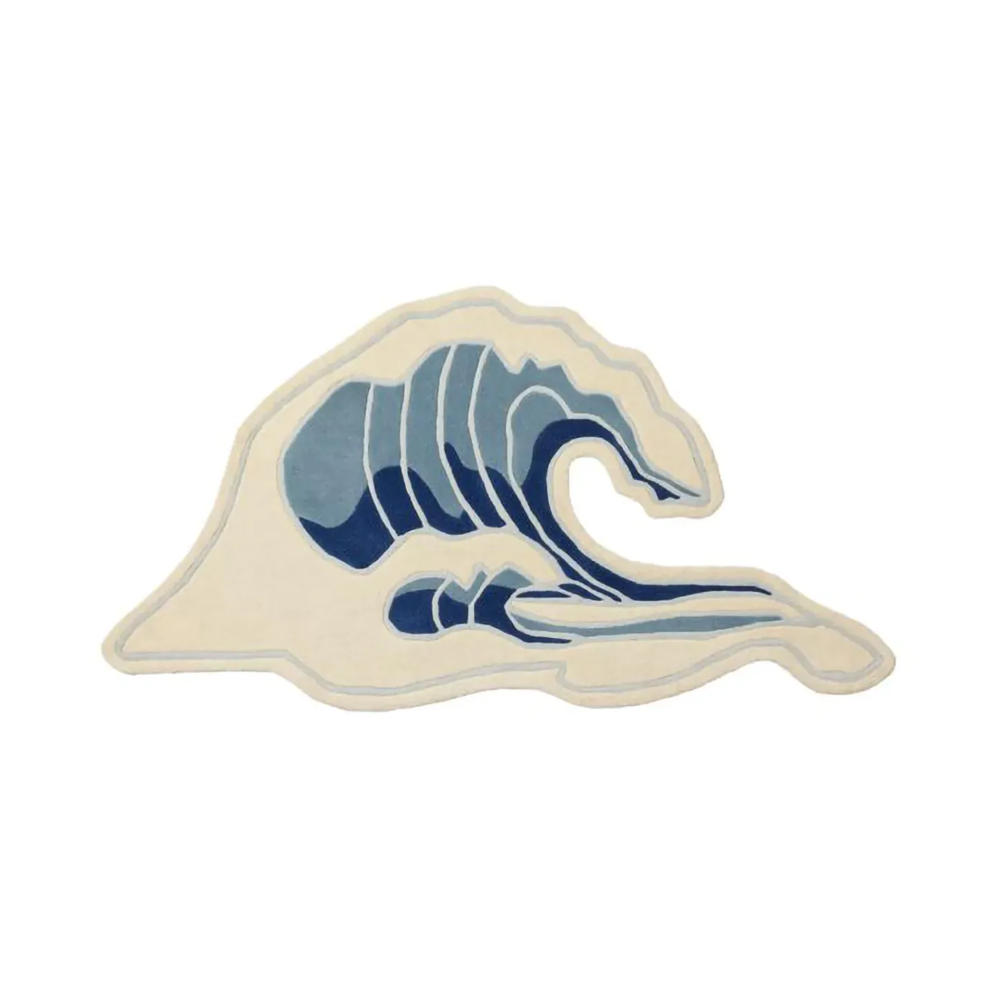 Broste Copenhagen Wave matta Blue, 85x160 cm