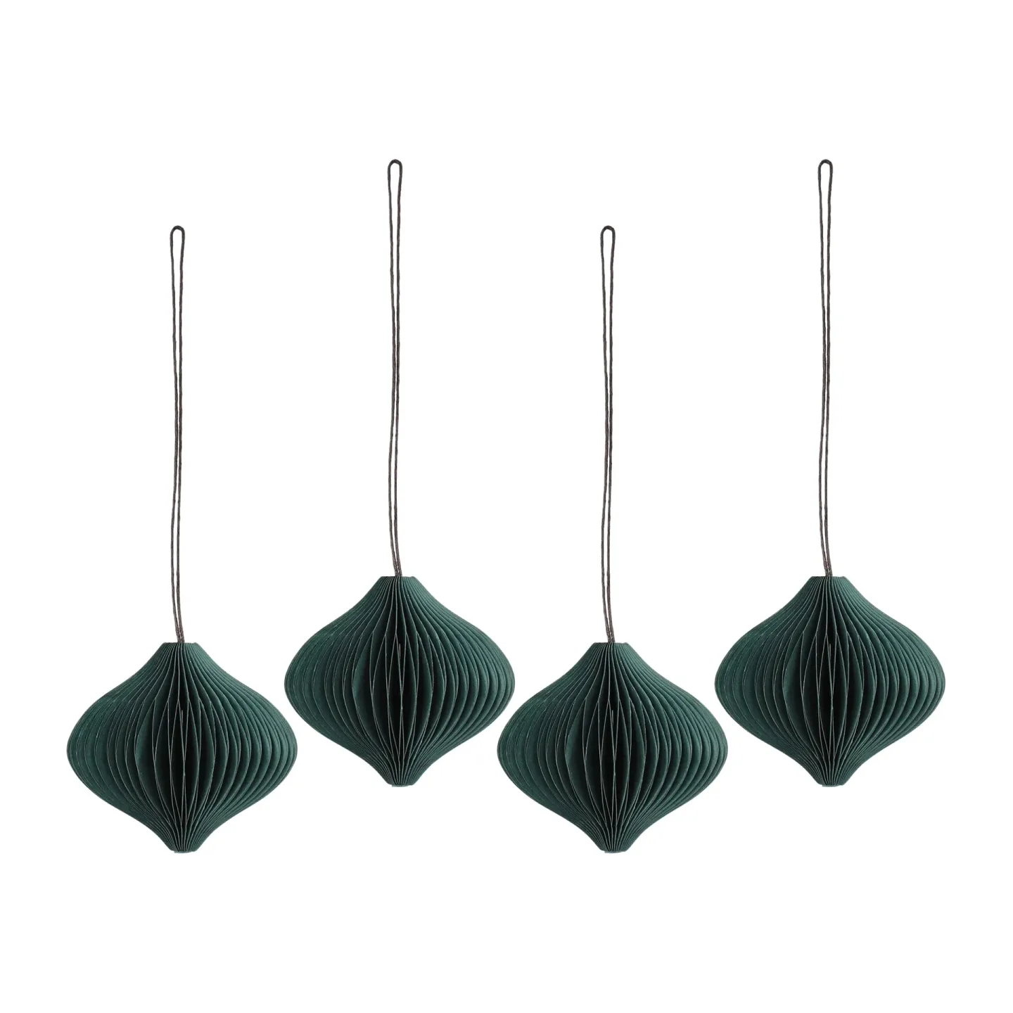 Scandi Living Onion julgranshänge 4-pack Forest Green