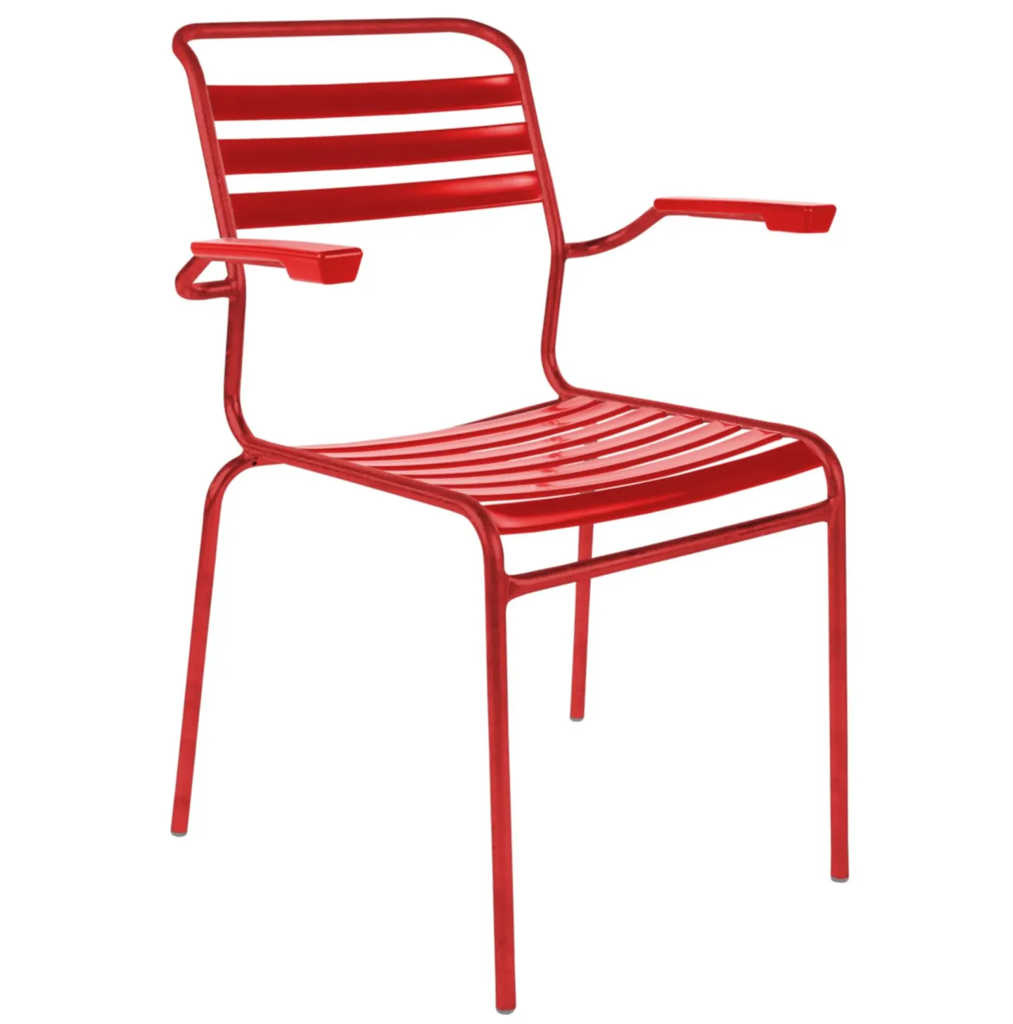Schaffner Lättli-Stuhl Säntis mit Armlehnen Rot | Schubiger Möbel