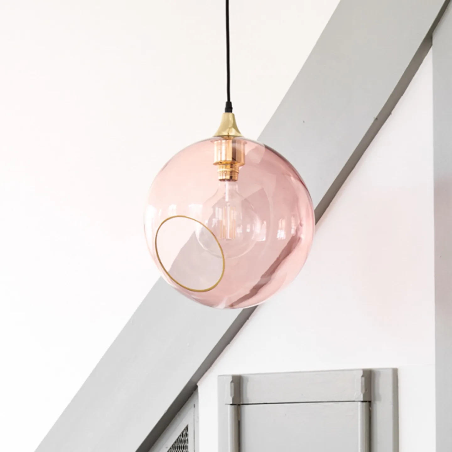 Ballroom XL Pendelleuchte Rosa - Design By Us - Wohnzimmer - Glas - Einflammig