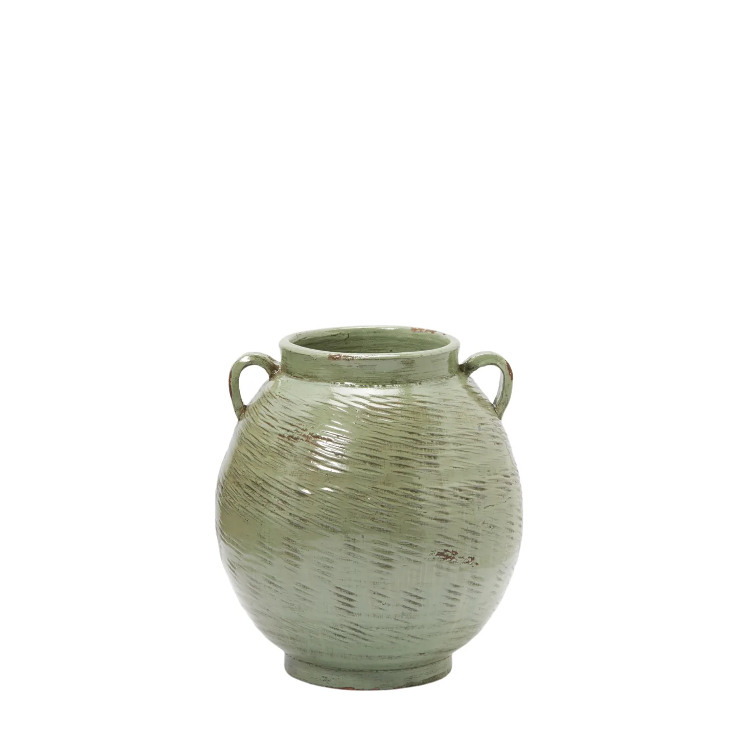 Edg Vase Mit Griffen Salbei H: 41 cm | Schubiger Möbel