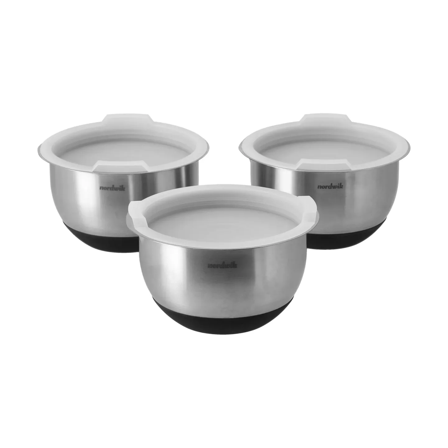 Nordwik Nordwik Mini-Schüsseln mit Premium-Deckel 3er-Pack