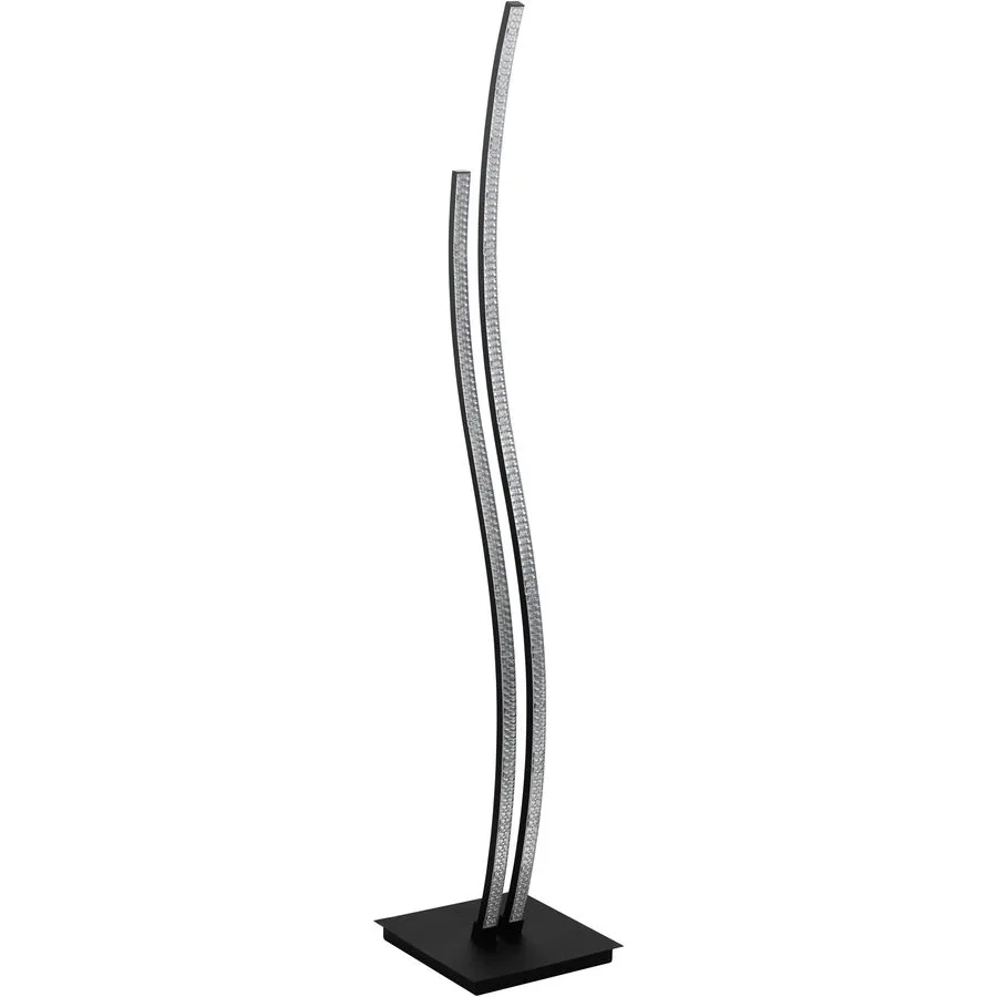 Eglo Stehlampe Lejias Schwarz Stahl 123 cm - LED - Lichtfarbe: Warmweiss- LED Energiesparlampe