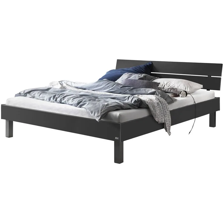 Hasena Bett Junka Anthrazit MDF 200 x 200 cm