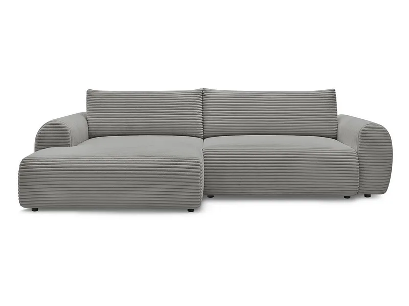 Ecksofa BOBOCHIC LUCIEN Cord-Stoff dunkelgrau