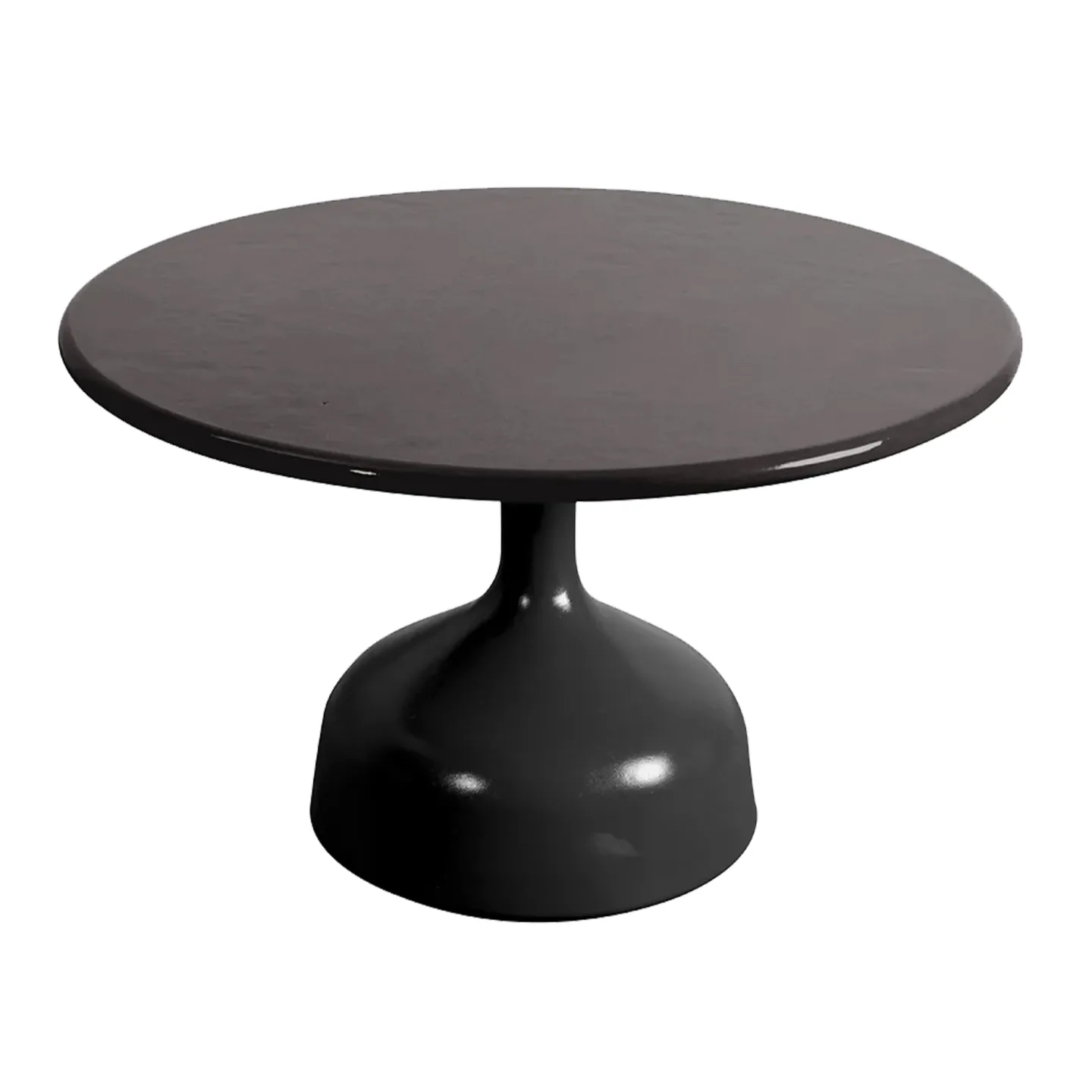 Cane-Line - Glaze Soffbord Stor - Lava Grey/Black - Småbord och sidobord utomhus - Grå,Svart - Metall/Sten