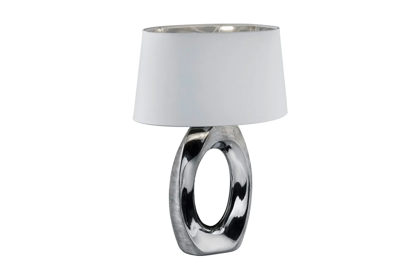 Taba Bordslampa 52cm E27 silver/vit - Silver/Vit